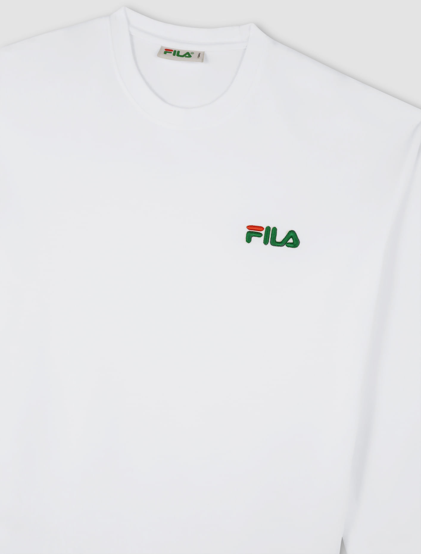 Shop Fila T-shirt Linear F+ In Washed White