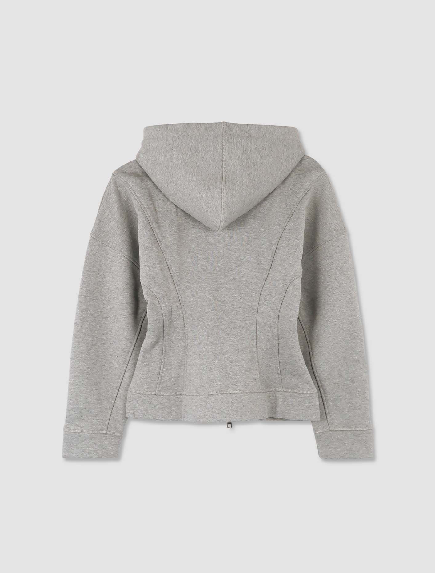 Shop Ganni Zip-up Sweatshirt In Paloma Melange