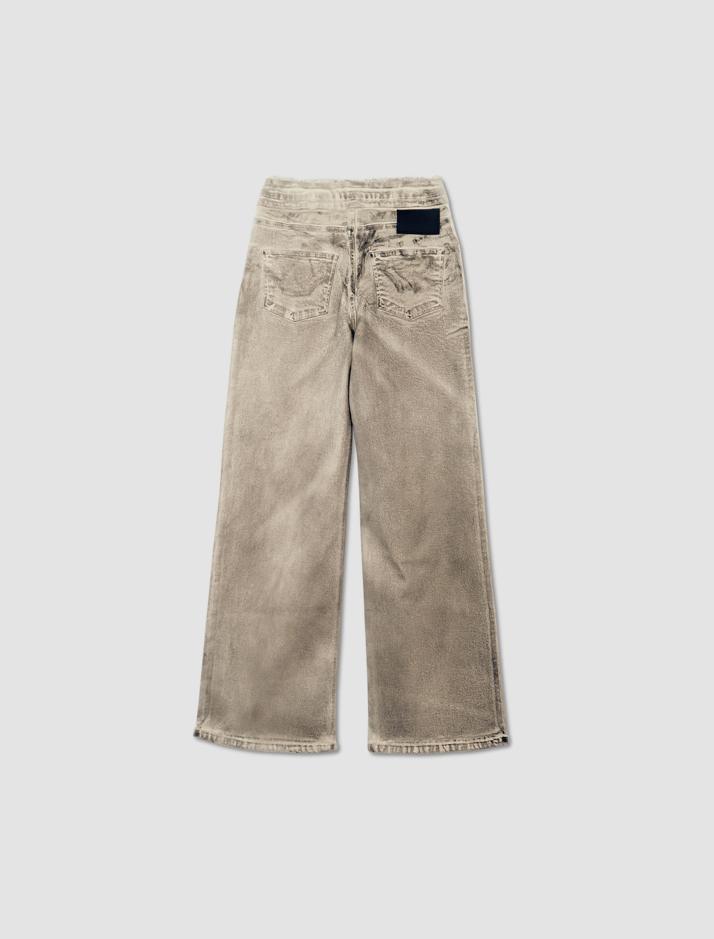 Shop Ottolinger Jeans In Cream,black Paint