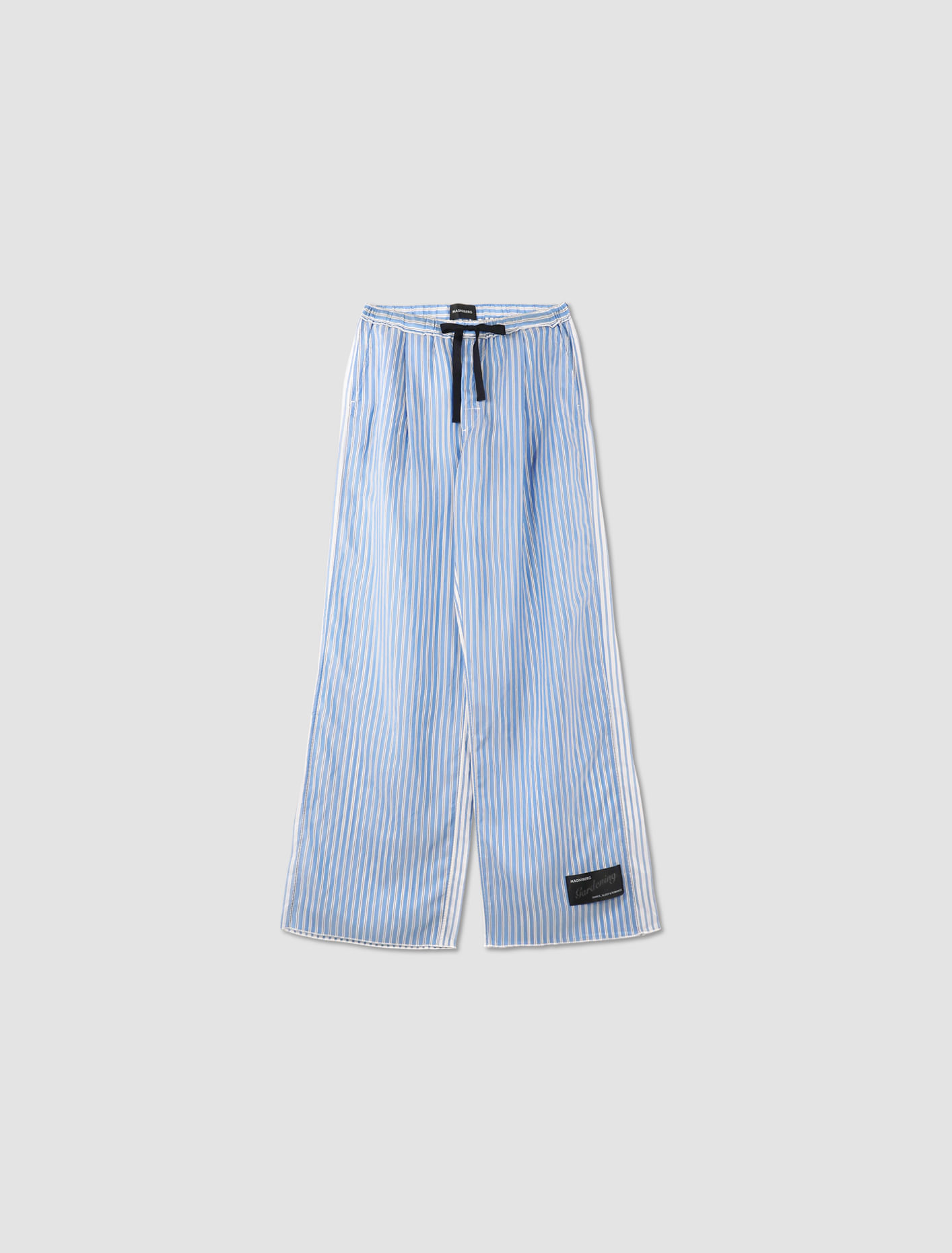 Shop Magniberg Tulip Pants In Blue Stripes