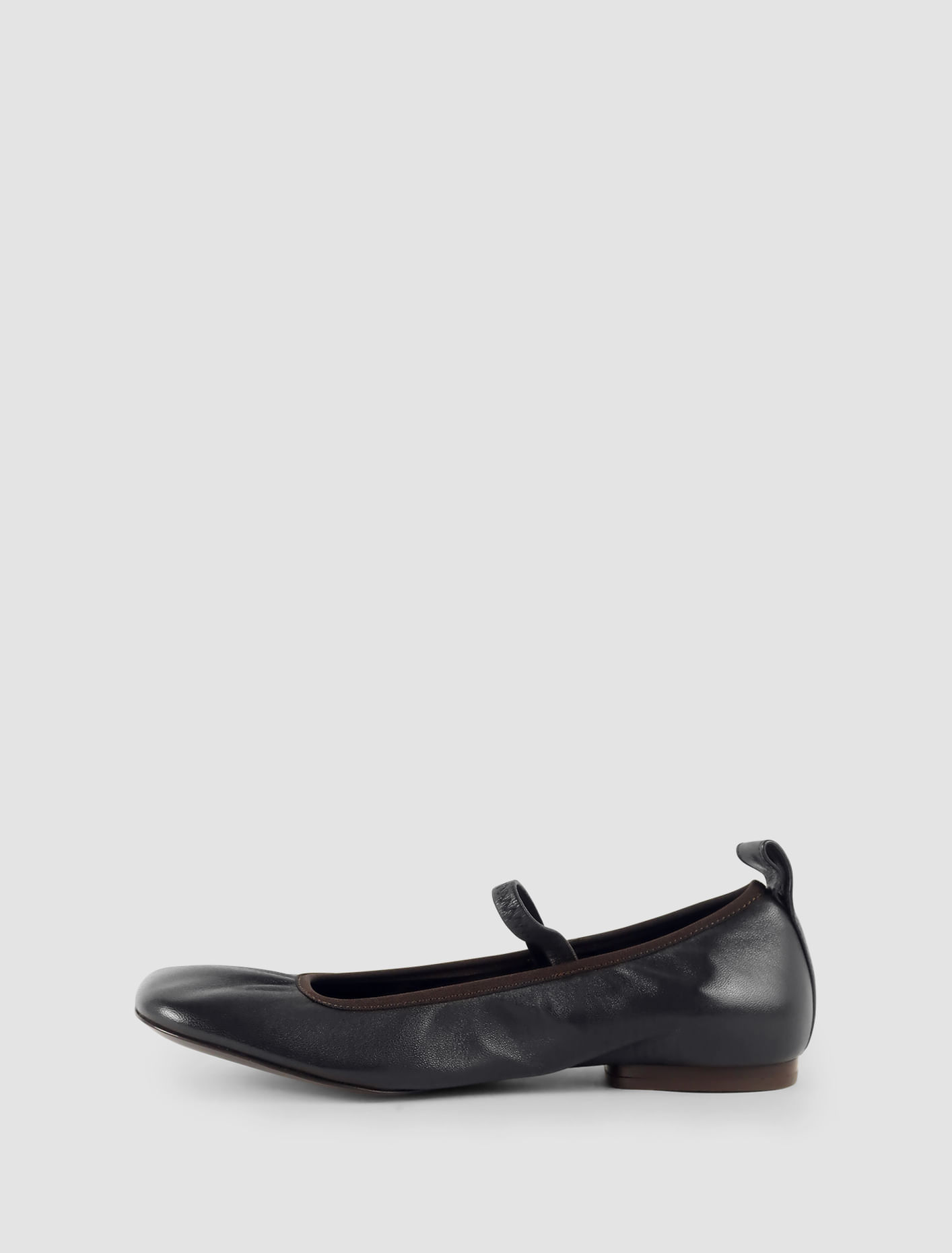 Shop Lemaire Square Ballerinas In Marrone