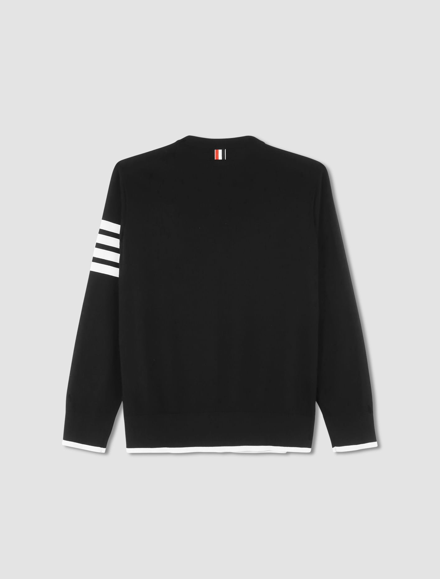 Shop Thom Browne Crewneck Sweater With 4 Bars In Nero