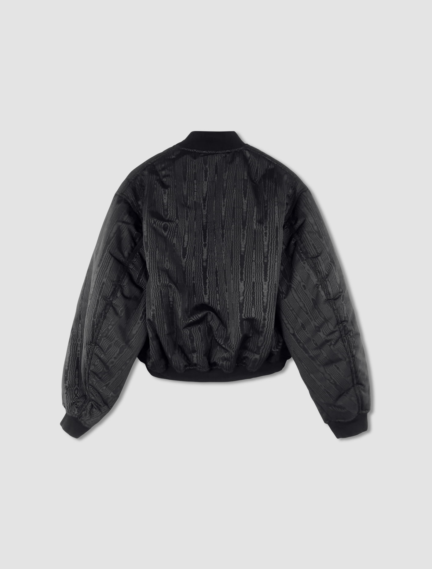 Shop Marine Serre Recycled Moirã© Bomber Jacket In Black