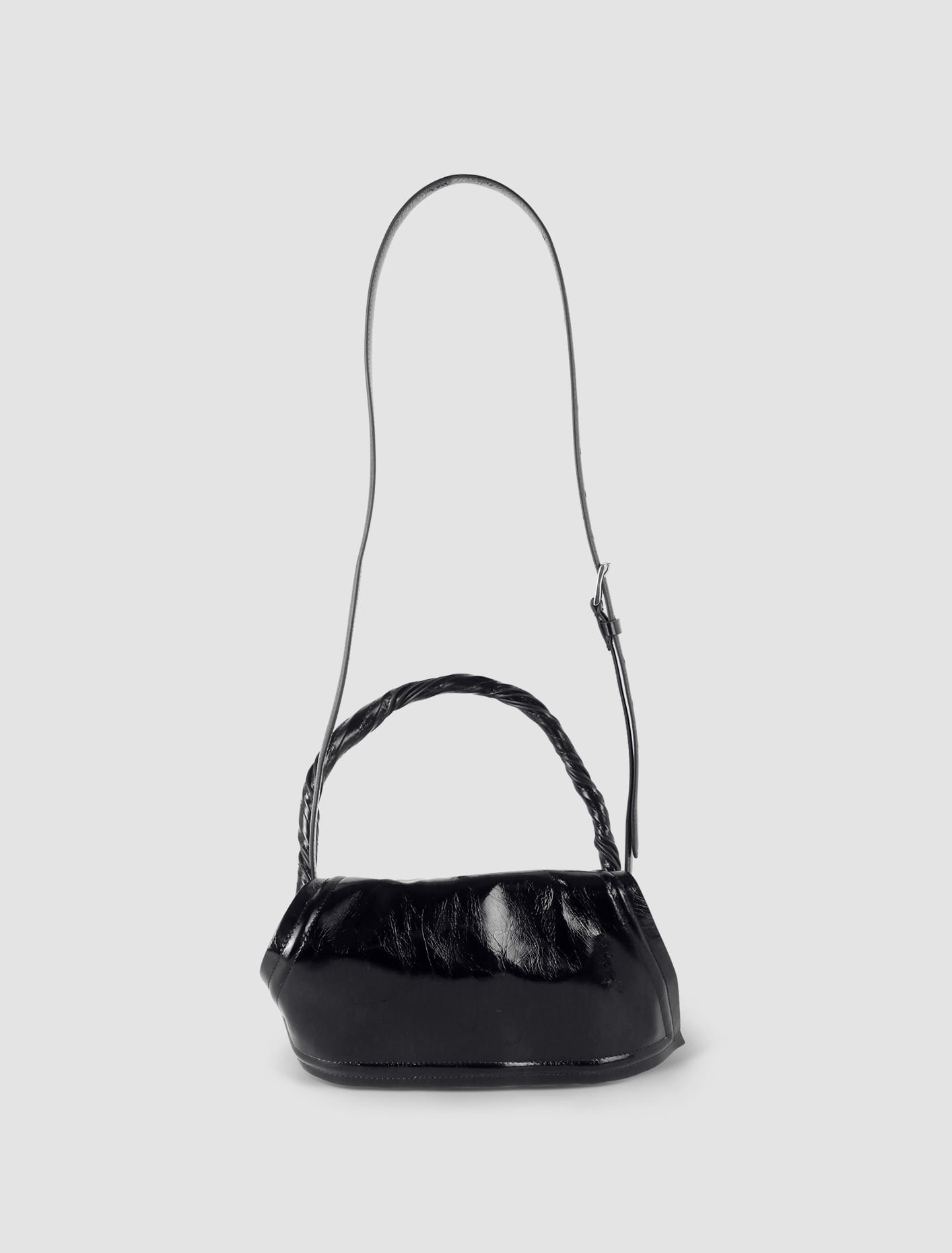 Shop Y/project Mini Wire Bag In Shiny Black