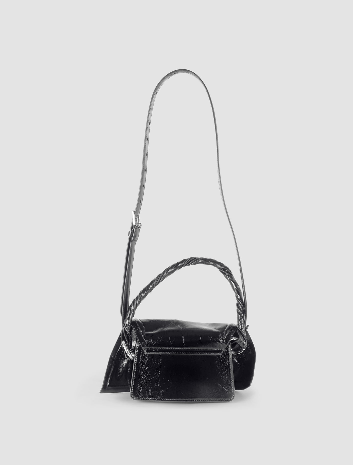 Shop Y/project Mini Wire Bag In Shiny Black