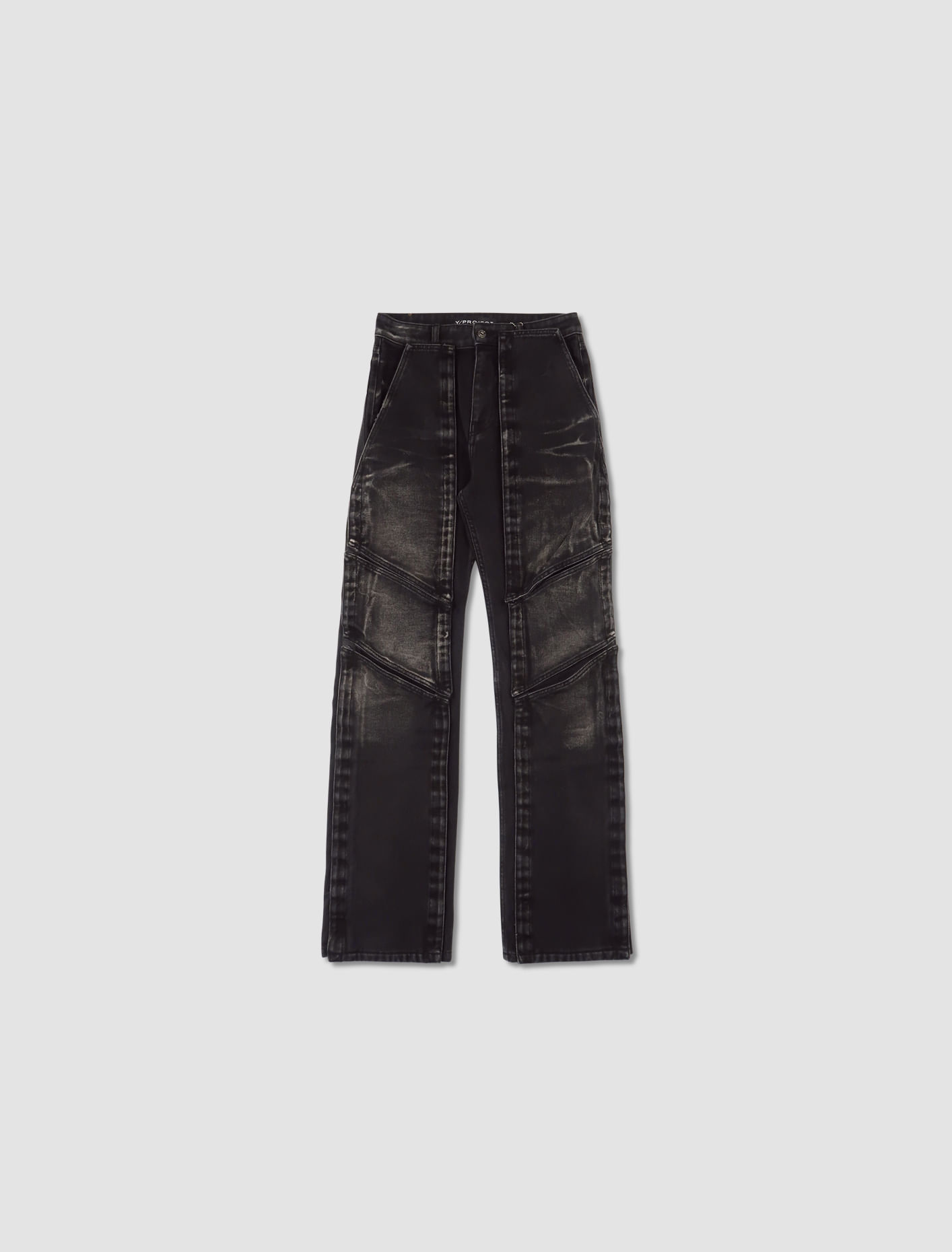 Shop Y/project Jeans Velcro Multi Panel In Faded Black