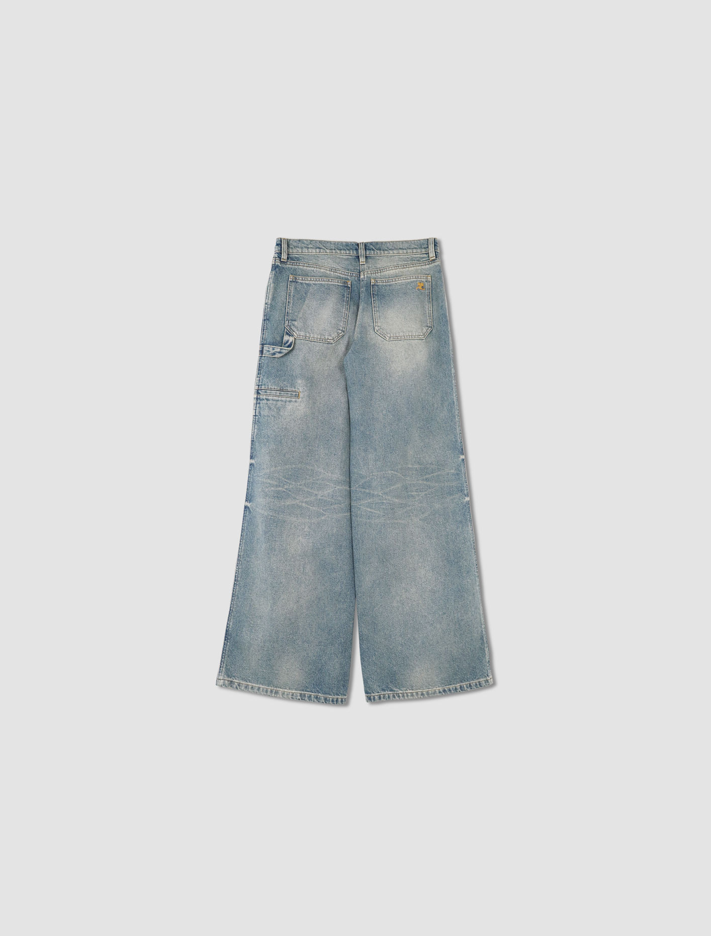 Shop Courrèges Jeans Baggy Hammer In Vintage Medium Blue