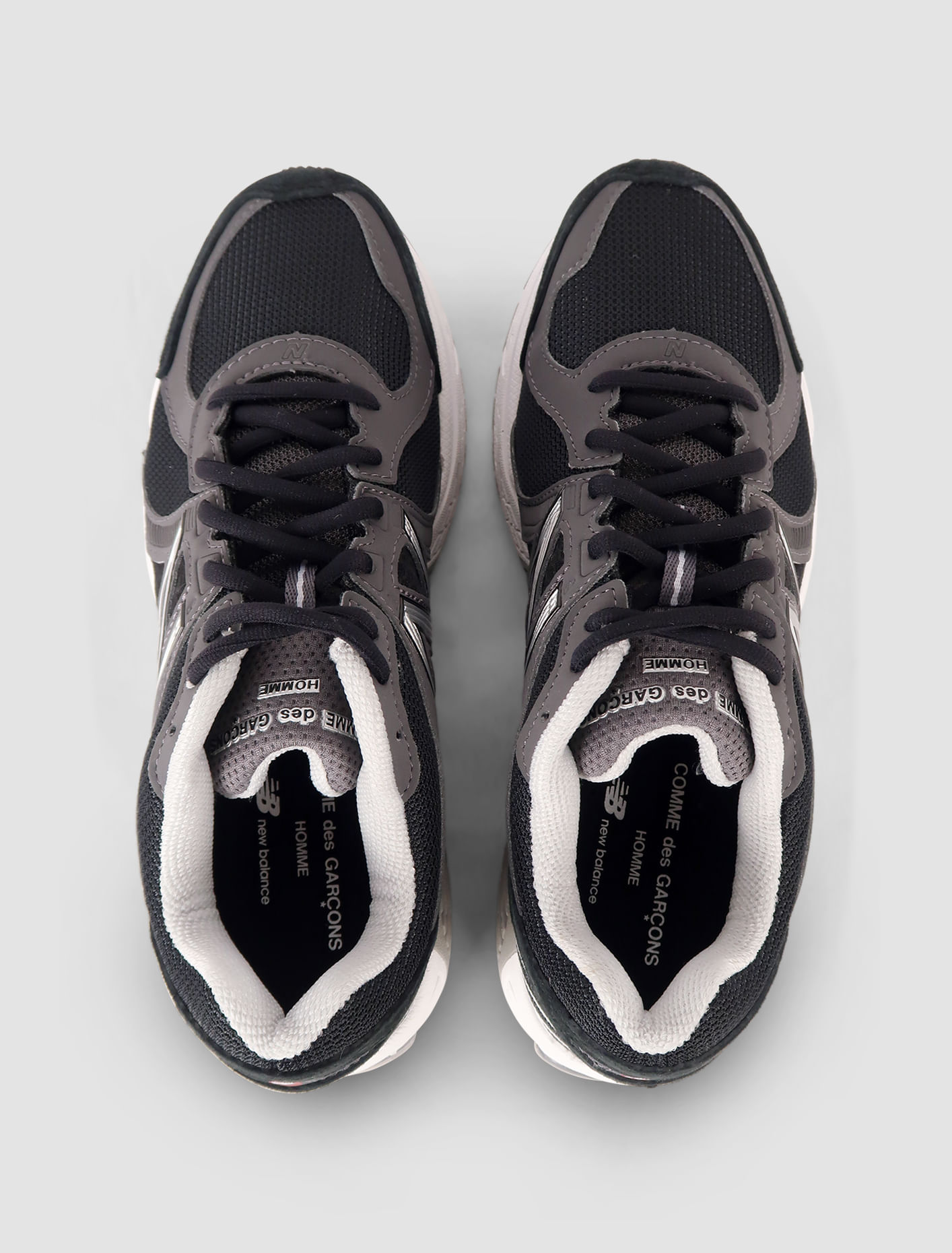 Shop Comme Des Garçons Homme Deux Sneakers Comme Des Garçons Homme X New Balance In Black And Grey