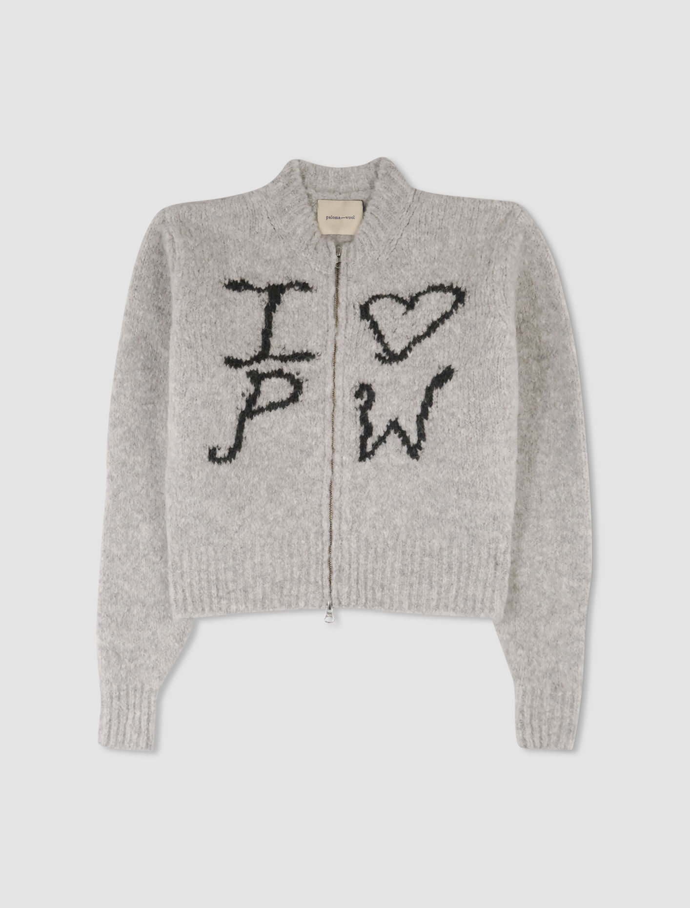 Shop Paloma Wool Maglione Con Zip Crush In Grey