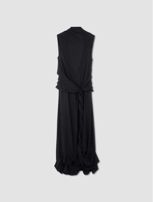 Vestito Twisted drape sheer