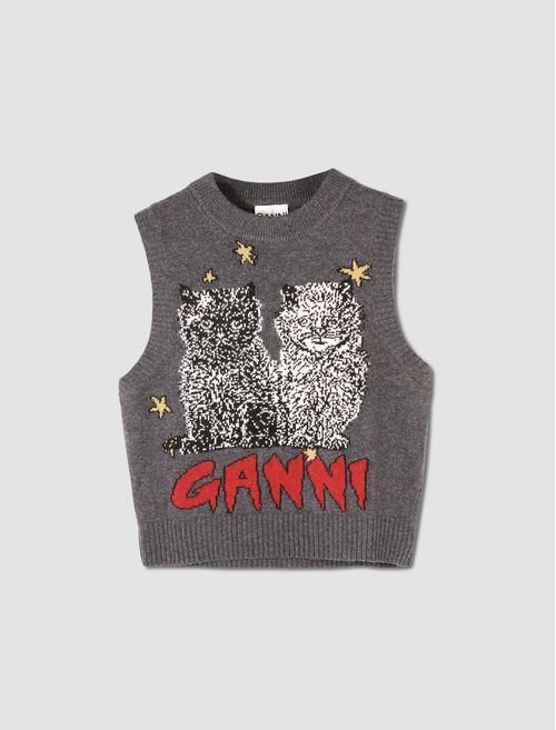 Gilet con grafica Cats