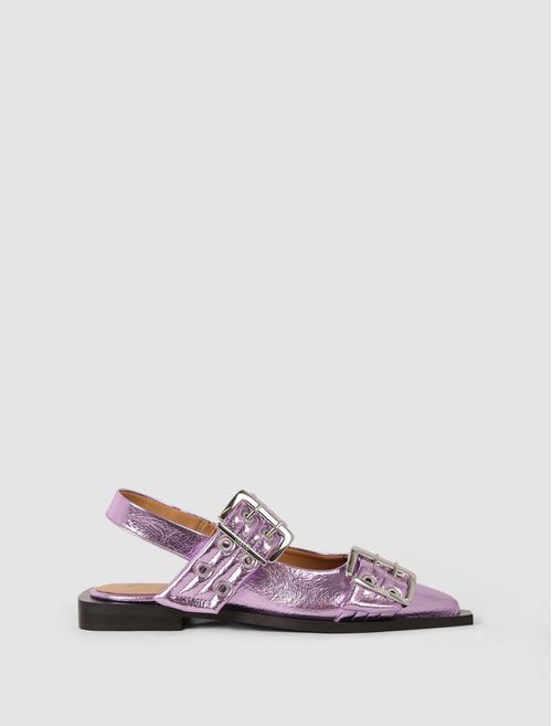 Ballerine Buckle metallic