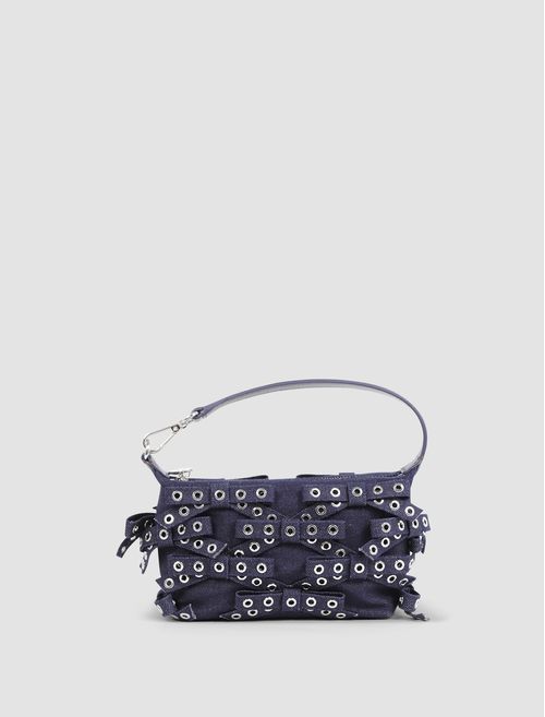 Pouch piccola Butterfly Bow Eyelet denim